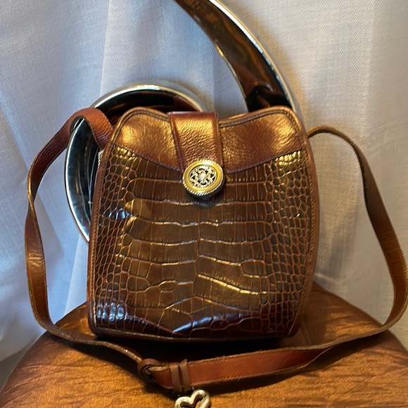 Brighton embrace crocodile leather  cross body shoulder bag. - Picture 1 of 5